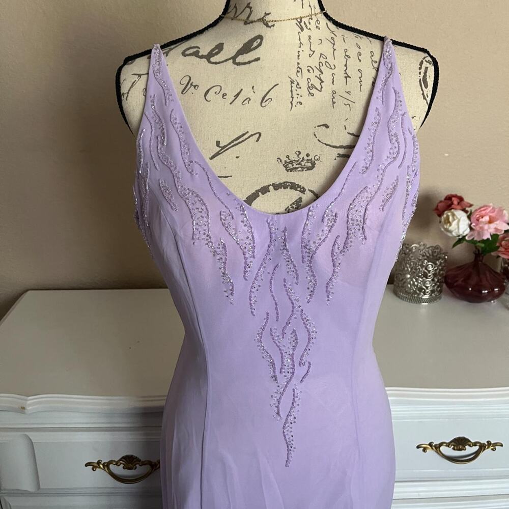 Lilac evening gown